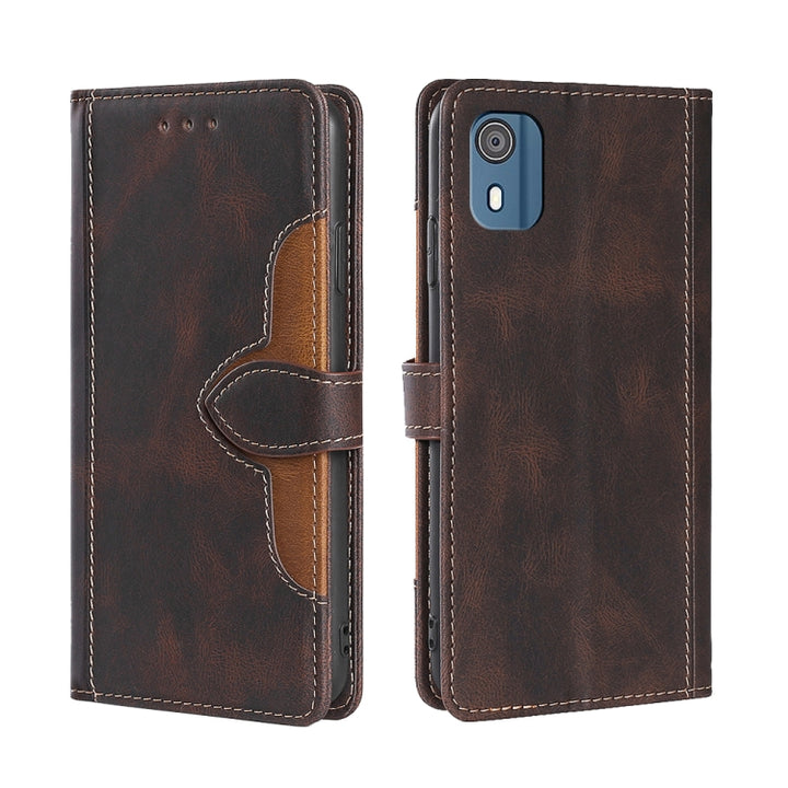 Skin Feel Magnetic Buckle Leather Phone Case, For Nokia C12, For Nokia C22, For Nokia C32, For Nokia G11 Plus, For Nokia C02 TA-1522