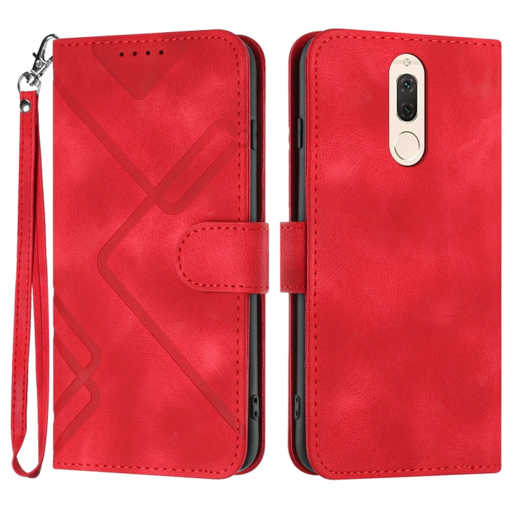 Line Pattern Skin Feel Leather Phone Case, For Huawei P20 Pro, For Huawei P20 lite, For Huawei P smart 2018/Enjoy 7S, For Huawei Mate 10 Lite/Maimang 6, For Huawei Mate 10 Pro