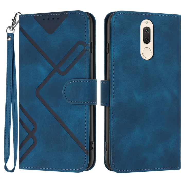 Line Pattern Skin Feel Leather Phone Case, For Huawei P20 Pro, For Huawei P20 lite, For Huawei P smart 2018/Enjoy 7S, For Huawei Mate 10 Lite/Maimang 6, For Huawei Mate 10 Pro