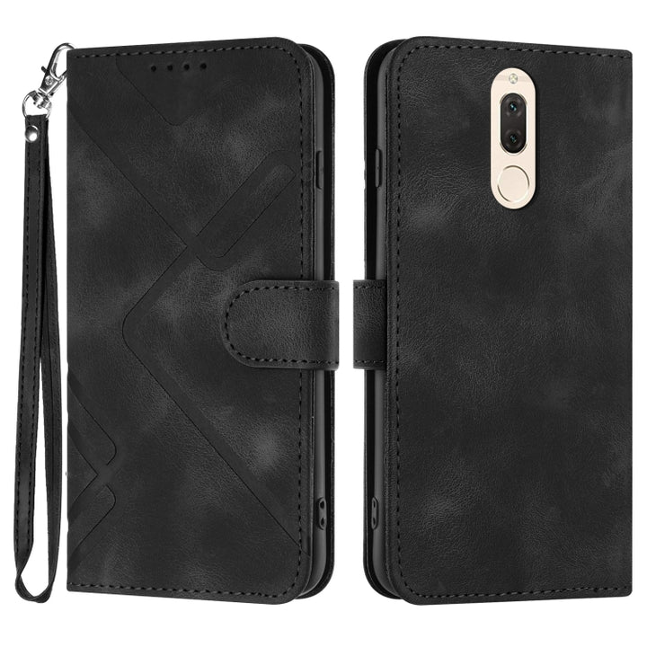 Line Pattern Skin Feel Leather Phone Case, For Huawei P20 Pro, For Huawei P20 lite, For Huawei P smart 2018/Enjoy 7S, For Huawei Mate 10 Lite/Maimang 6, For Huawei Mate 10 Pro