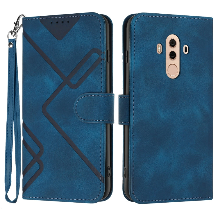 Line Pattern Skin Feel Leather Phone Case, For Huawei P20 Pro, For Huawei P20 lite, For Huawei P smart 2018/Enjoy 7S, For Huawei Mate 10 Lite/Maimang 6, For Huawei Mate 10 Pro