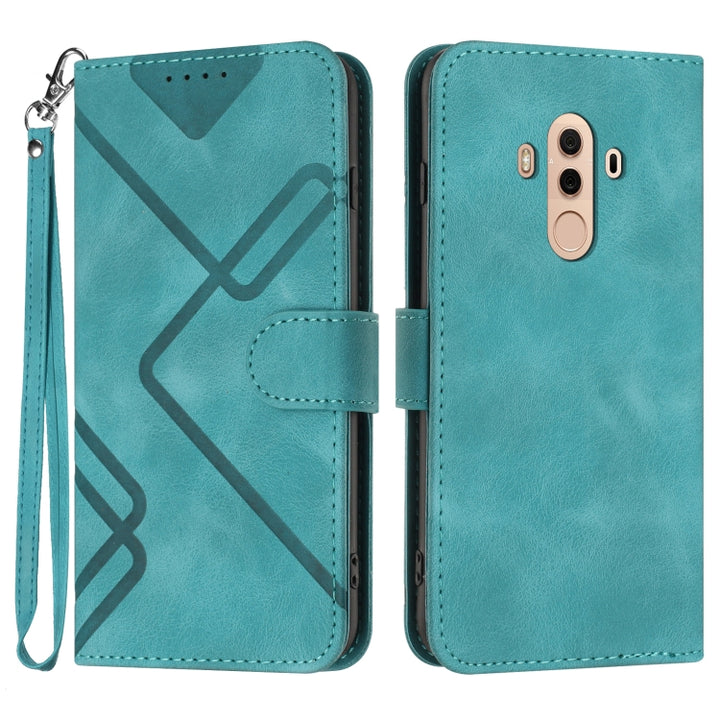 Line Pattern Skin Feel Leather Phone Case, For Huawei P20 Pro, For Huawei P20 lite, For Huawei P smart 2018/Enjoy 7S, For Huawei Mate 10 Lite/Maimang 6, For Huawei Mate 10 Pro