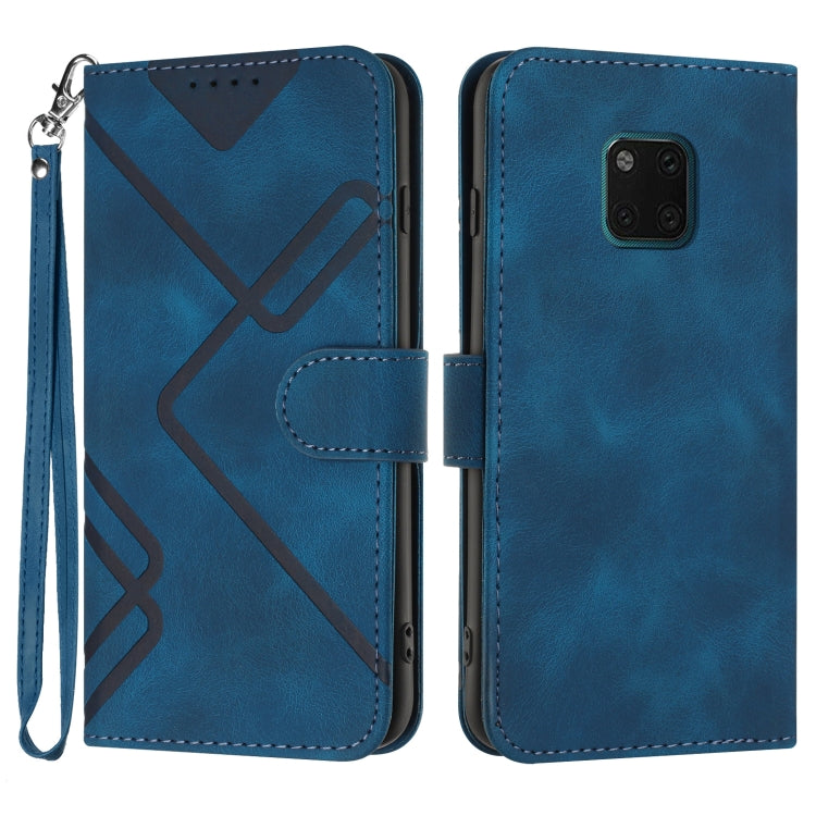 Line Pattern Skin Feel Leather Phone Case, For Huawei P30 lite/nova 4e, For Huawei P30 Pro, For Huawei P smart 2019/nova lite 3, For Huawei Mate 20 Pro, For Huawei Mate 20 lite/Maimang 7