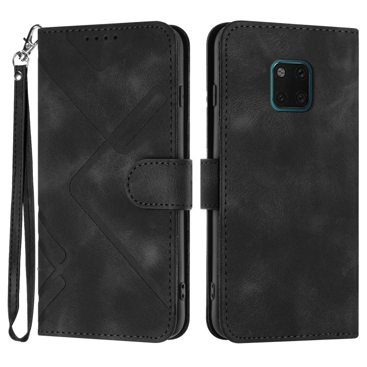 Line Pattern Skin Feel Leather Phone Case, For Huawei P30 lite/nova 4e, For Huawei P30 Pro, For Huawei P smart 2019/nova lite 3, For Huawei Mate 20 Pro, For Huawei Mate 20 lite/Maimang 7