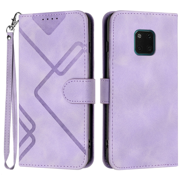 Line Pattern Skin Feel Leather Phone Case, For Huawei P30 lite/nova 4e, For Huawei P30 Pro, For Huawei P smart 2019/nova lite 3, For Huawei Mate 20 Pro, For Huawei Mate 20 lite/Maimang 7