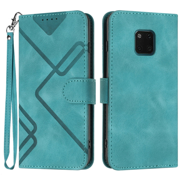 Line Pattern Skin Feel Leather Phone Case, For Huawei P30 lite/nova 4e, For Huawei P30 Pro, For Huawei P smart 2019/nova lite 3, For Huawei Mate 20 Pro, For Huawei Mate 20 lite/Maimang 7