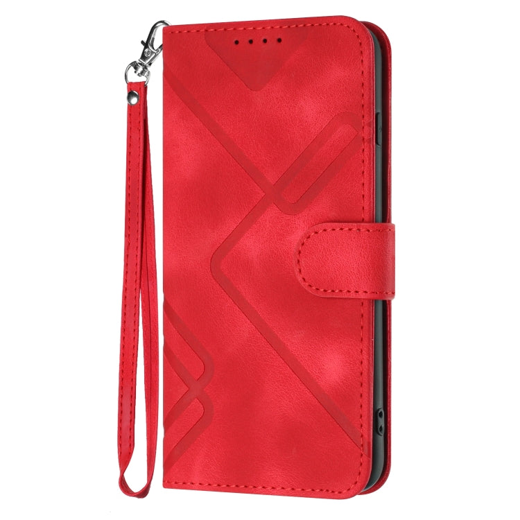 Line Pattern Skin Feel Leather Phone Case, For Huawei P10 Lite