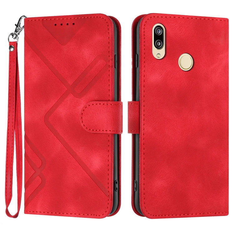 Line Pattern Skin Feel Leather Phone Case, For Huawei P20 Pro, For Huawei P20 lite, For Huawei P smart 2018/Enjoy 7S, For Huawei Mate 10 Lite/Maimang 6, For Huawei Mate 10 Pro