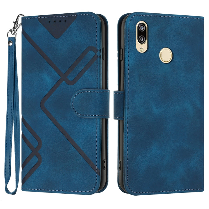 Line Pattern Skin Feel Leather Phone Case, For Huawei P20 Pro, For Huawei P20 lite, For Huawei P smart 2018/Enjoy 7S, For Huawei Mate 10 Lite/Maimang 6, For Huawei Mate 10 Pro