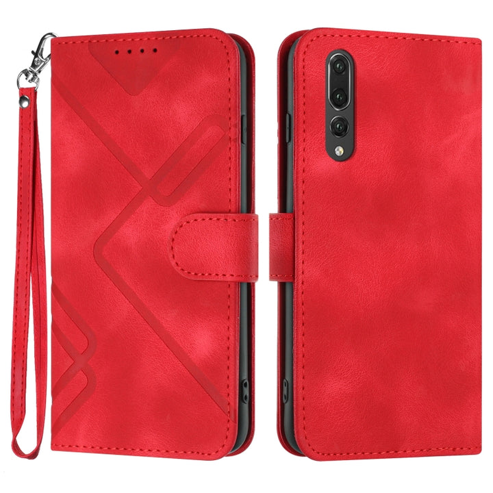 Line Pattern Skin Feel Leather Phone Case, For Huawei P20 Pro, For Huawei P20 lite, For Huawei P smart 2018/Enjoy 7S, For Huawei Mate 10 Lite/Maimang 6, For Huawei Mate 10 Pro