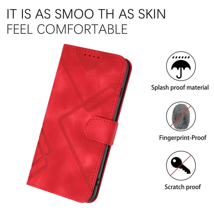 Line Pattern Skin Feel Leather Phone Case, For Huawei P20 Pro, For Huawei P20 lite, For Huawei P smart 2018/Enjoy 7S, For Huawei Mate 10 Lite/Maimang 6, For Huawei Mate 10 Pro