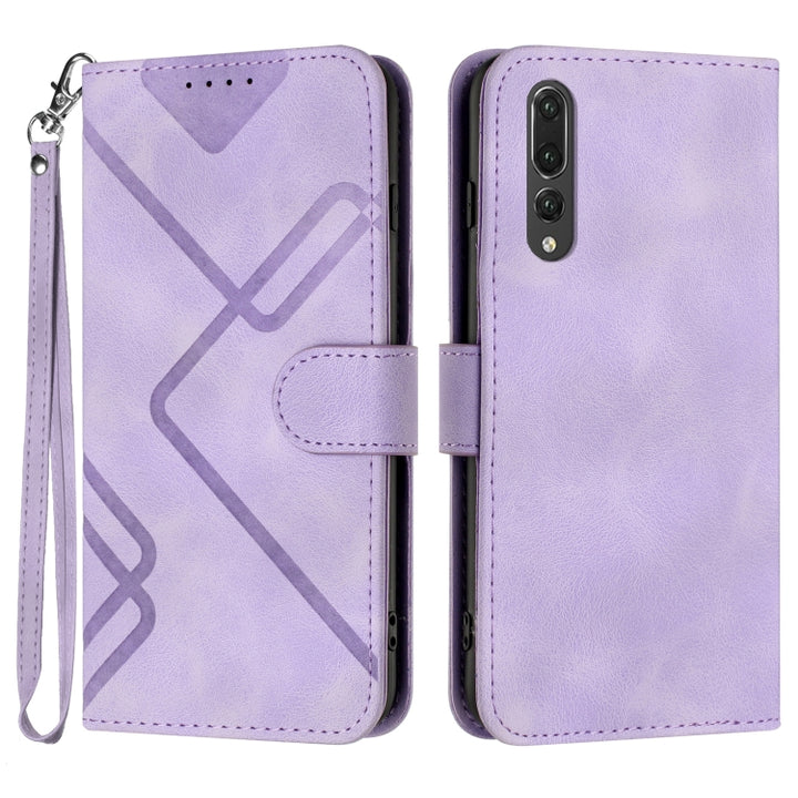 Line Pattern Skin Feel Leather Phone Case, For Huawei P20 Pro, For Huawei P20 lite, For Huawei P smart 2018/Enjoy 7S, For Huawei Mate 10 Lite/Maimang 6, For Huawei Mate 10 Pro