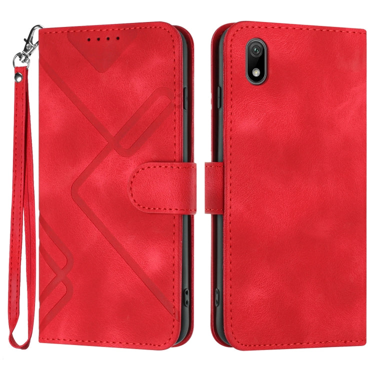 Line Pattern Skin Feel Leather Phone Case, For Huawei Mate 70 Pro / Mate 70 Pro+, For Huawei Mate 70, For Huawei Enjoy 70, For Huawei Y5 2019, For Huawei Y6 2019