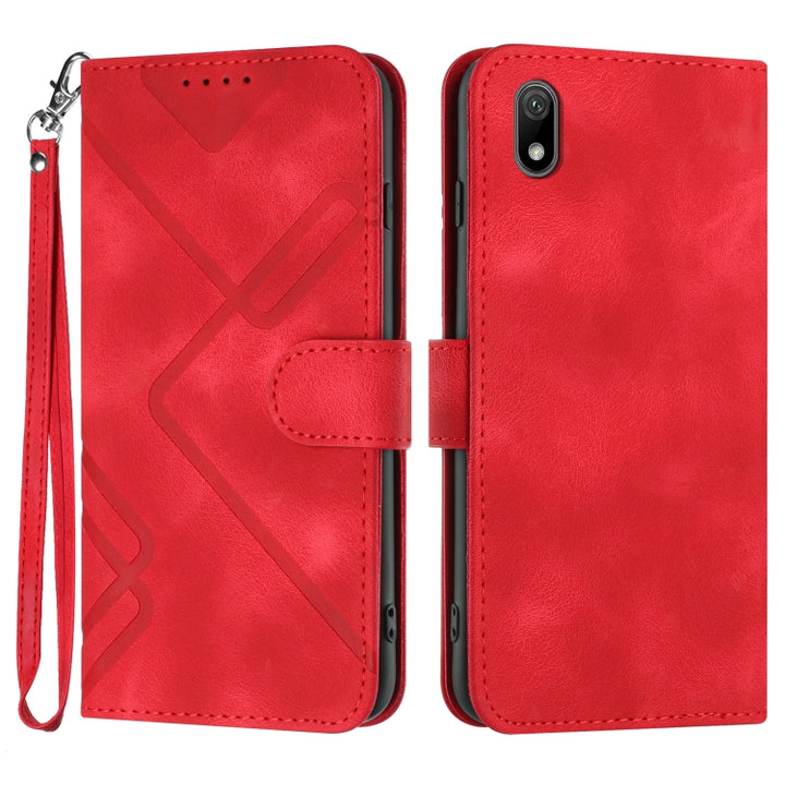 Line Pattern Skin Feel Leather Phone Case, For Huawei Mate 70 Pro / Mate 70 Pro+, For Huawei Mate 70, For Huawei Enjoy 70, For Huawei Y5 2019, For Huawei Y6 2019