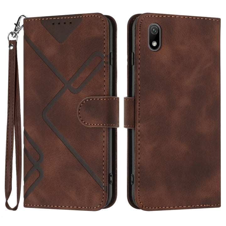 Line Pattern Skin Feel Leather Phone Case, For Huawei Mate 70 Pro / Mate 70 Pro+, For Huawei Mate 70, For Huawei Enjoy 70, For Huawei Y5 2019, For Huawei Y6 2019