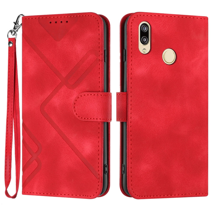 Line Pattern Skin Feel Leather Phone Case, For Huawei Mate 70 Pro / Mate 70 Pro+, For Huawei Mate 70, For Huawei Enjoy 70, For Huawei Y5 2019, For Huawei Y6 2019