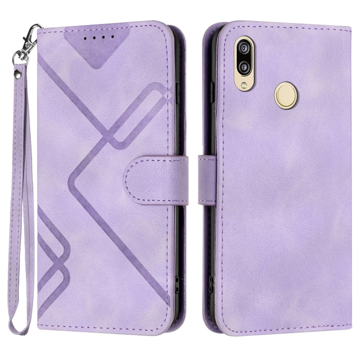 Line Pattern Skin Feel Leather Phone Case, For Huawei Mate 70 Pro / Mate 70 Pro+, For Huawei Mate 70, For Huawei Enjoy 70, For Huawei Y5 2019, For Huawei Y6 2019