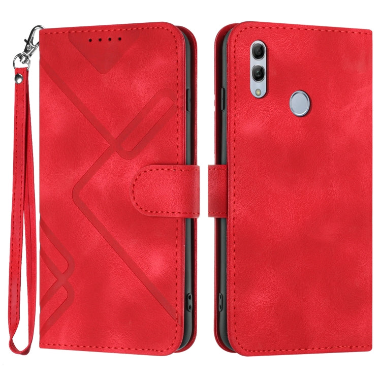 Line Pattern Skin Feel Leather Phone Case, For Huawei P30 lite/nova 4e, For Huawei P30 Pro, For Huawei P smart 2019/nova lite 3, For Huawei Mate 20 Pro, For Huawei Mate 20 lite/Maimang 7