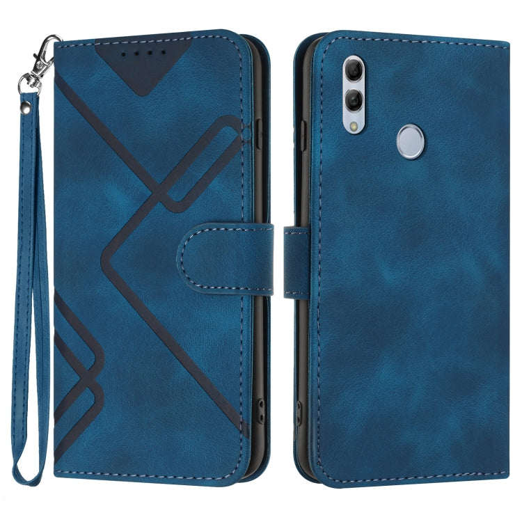 Line Pattern Skin Feel Leather Phone Case, For Huawei P30 lite/nova 4e, For Huawei P30 Pro, For Huawei P smart 2019/nova lite 3, For Huawei Mate 20 Pro, For Huawei Mate 20 lite/Maimang 7