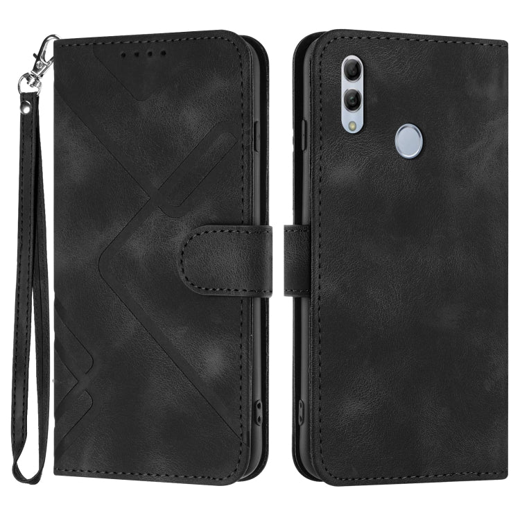 Line Pattern Skin Feel Leather Phone Case, For Huawei P30 lite/nova 4e, For Huawei P30 Pro, For Huawei P smart 2019/nova lite 3, For Huawei Mate 20 Pro, For Huawei Mate 20 lite/Maimang 7