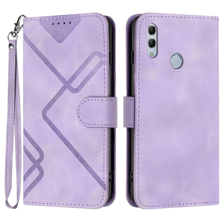 Line Pattern Skin Feel Leather Phone Case, For Huawei P30 lite/nova 4e, For Huawei P30 Pro, For Huawei P smart 2019/nova lite 3, For Huawei Mate 20 Pro, For Huawei Mate 20 lite/Maimang 7