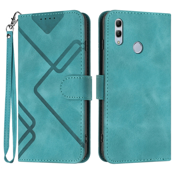 Line Pattern Skin Feel Leather Phone Case, For Huawei P30 lite/nova 4e, For Huawei P30 Pro, For Huawei P smart 2019/nova lite 3, For Huawei Mate 20 Pro, For Huawei Mate 20 lite/Maimang 7