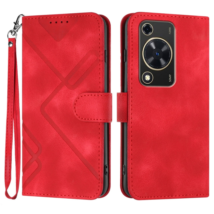 Line Pattern Skin Feel Leather Phone Case, For Huawei Mate 70 Pro / Mate 70 Pro+, For Huawei Mate 70, For Huawei Enjoy 70, For Huawei Y5 2019, For Huawei Y6 2019