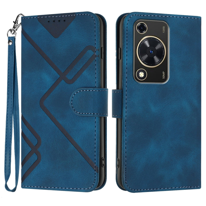 Line Pattern Skin Feel Leather Phone Case, For Huawei Mate 70 Pro / Mate 70 Pro+, For Huawei Mate 70, For Huawei Enjoy 70, For Huawei Y5 2019, For Huawei Y6 2019