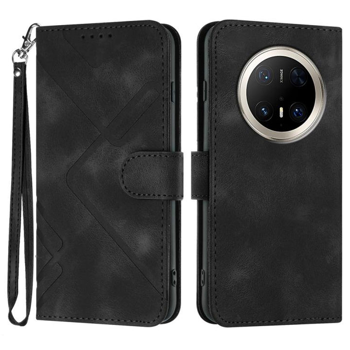 Line Pattern Skin Feel Leather Phone Case, For Huawei Mate 70 Pro / Mate 70 Pro+, For Huawei Mate 70, For Huawei Enjoy 70, For Huawei Y5 2019, For Huawei Y6 2019