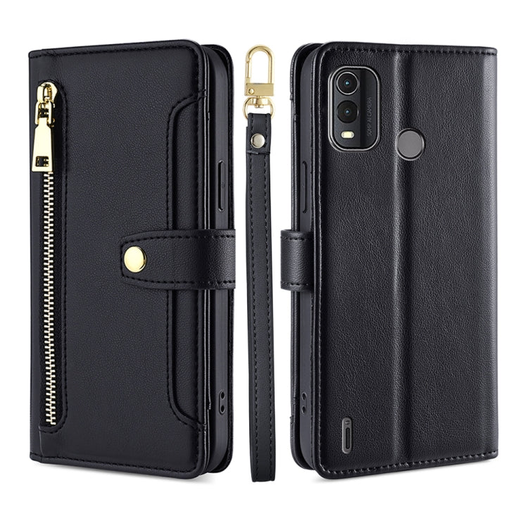 Lite Sheep Texture Cross-body Zipper Wallet Leather Phone Case, For Nokia G42 5G, For Nokia C02 TA-1522, For Nokia G11 Plus, For Nokia C300 4G US Edition, For Nokia C110 4G