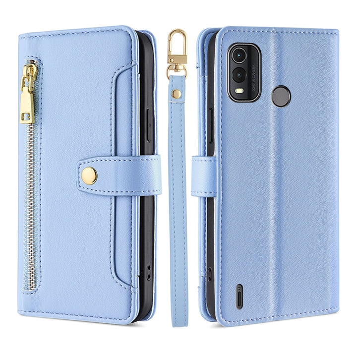 Lite Sheep Texture Cross-body Zipper Wallet Leather Phone Case, For Nokia G42 5G, For Nokia C02 TA-1522, For Nokia G11 Plus, For Nokia C300 4G US Edition, For Nokia C110 4G