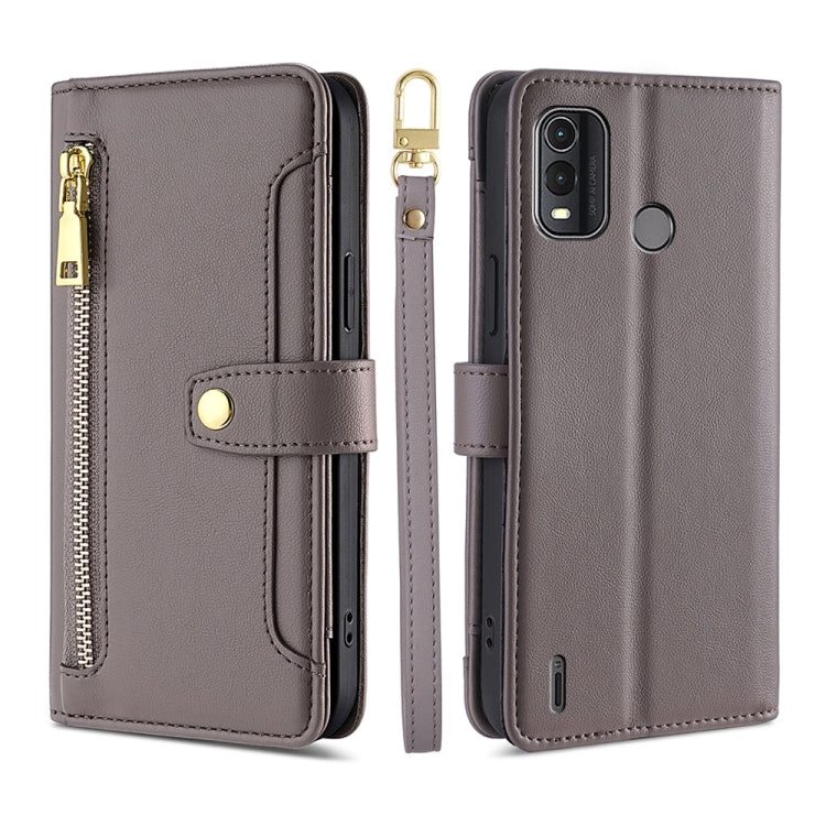 Lite Sheep Texture Cross-body Zipper Wallet Leather Phone Case, For Nokia G42 5G, For Nokia C02 TA-1522, For Nokia G11 Plus, For Nokia C300 4G US Edition, For Nokia C110 4G