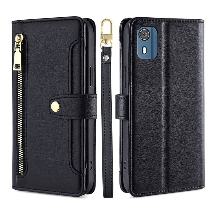 Lite Sheep Texture Cross-body Zipper Wallet Leather Phone Case, For Nokia G42 5G, For Nokia C02 TA-1522, For Nokia G11 Plus, For Nokia C300 4G US Edition, For Nokia C110 4G