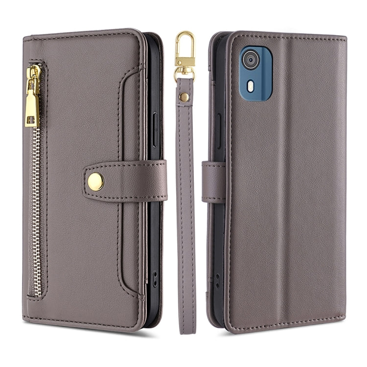 Lite Sheep Texture Cross-body Zipper Wallet Leather Phone Case, For Nokia G42 5G, For Nokia C02 TA-1522, For Nokia G11 Plus, For Nokia C300 4G US Edition, For Nokia C110 4G