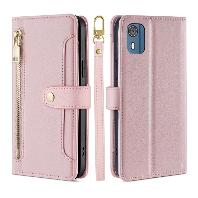 Lite Sheep Texture Cross-body Zipper Wallet Leather Phone Case, For Nokia G42 5G, For Nokia C02 TA-1522, For Nokia G11 Plus, For Nokia C300 4G US Edition, For Nokia C110 4G