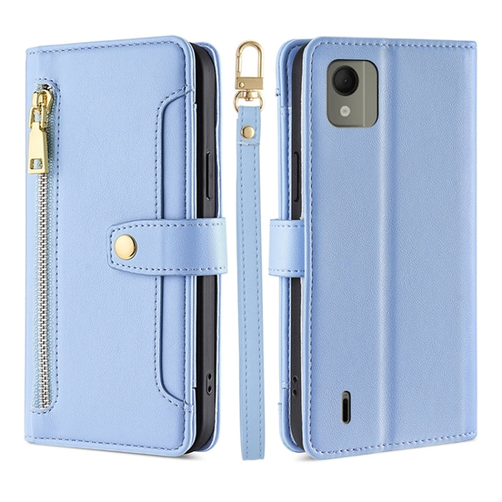 Lite Sheep Texture Cross-body Zipper Wallet Leather Phone Case, For Nokia G42 5G, For Nokia C02 TA-1522, For Nokia G11 Plus, For Nokia C300 4G US Edition, For Nokia C110 4G