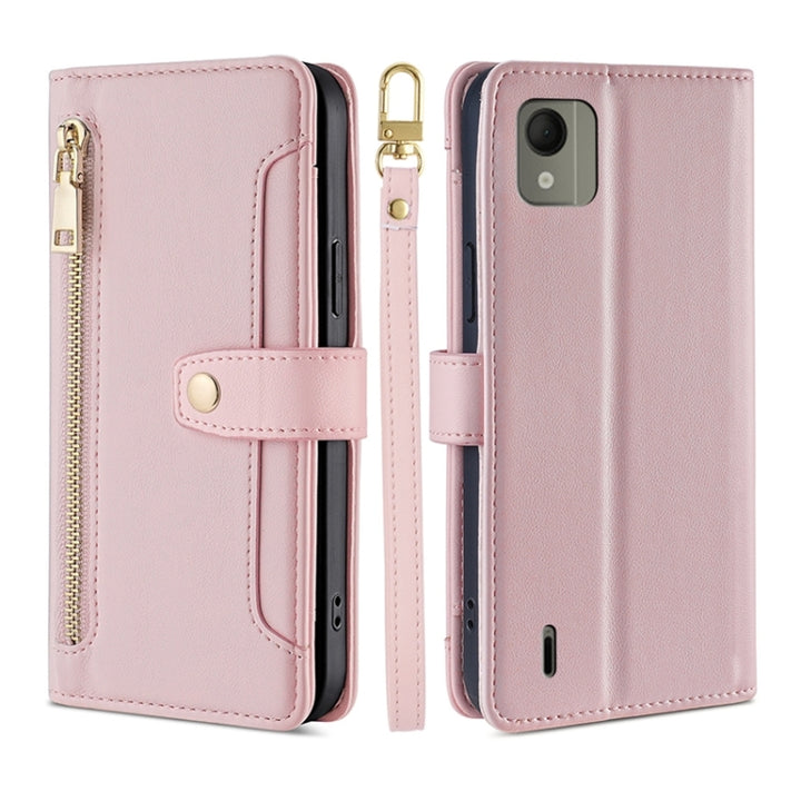 Lite Sheep Texture Cross-body Zipper Wallet Leather Phone Case, For Nokia G42 5G, For Nokia C02 TA-1522, For Nokia G11 Plus, For Nokia C300 4G US Edition, For Nokia C110 4G