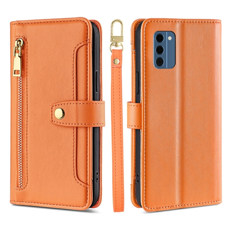 Lite Sheep Texture Cross-body Zipper Wallet Leather Phone Case, For Nokia G42 5G, For Nokia C02 TA-1522, For Nokia G11 Plus, For Nokia C300 4G US Edition, For Nokia C110 4G