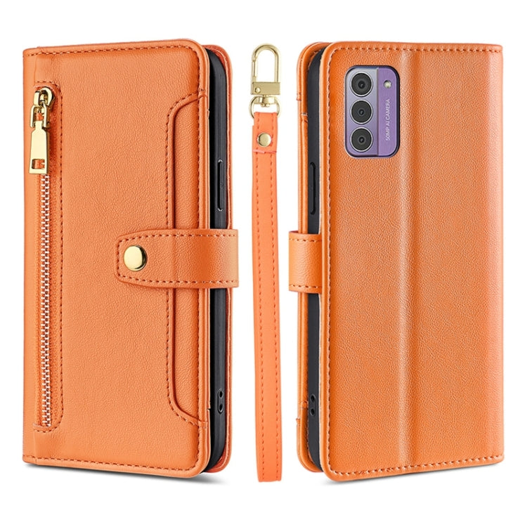 Lite Sheep Texture Cross-body Zipper Wallet Leather Phone Case, For Nokia G42 5G, For Nokia C02 TA-1522, For Nokia G11 Plus, For Nokia C300 4G US Edition, For Nokia C110 4G