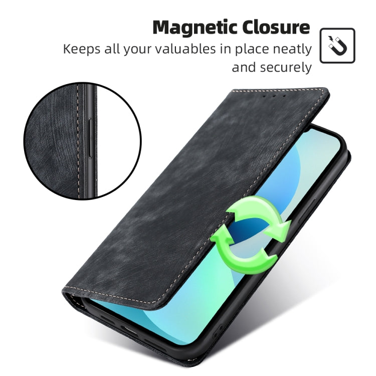 RFID Anti-theft Brush Magnetic Leather Phone Case, For Nokia C02 TA-1522, For Nokia G42 5G, For Nokia G11 Plus, For Nokia C300 4G US Edition, For Nokia C110 4G