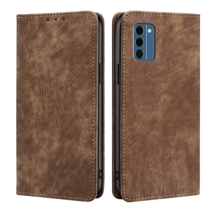 RFID Anti-theft Brush Magnetic Leather Phone Case, For Nokia C02 TA-1522, For Nokia G42 5G, For Nokia G11 Plus, For Nokia C300 4G US Edition, For Nokia C110 4G