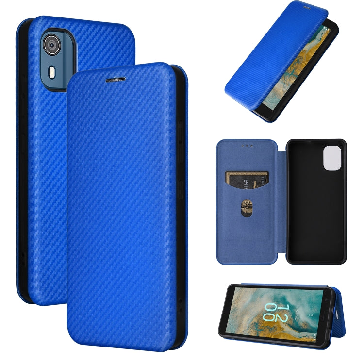 Carbon Fiber Texture Flip Leather Phone Case, For Nokia C32, For Nokia C12 / C12 Pro / C12 Plus, For Nokia C02