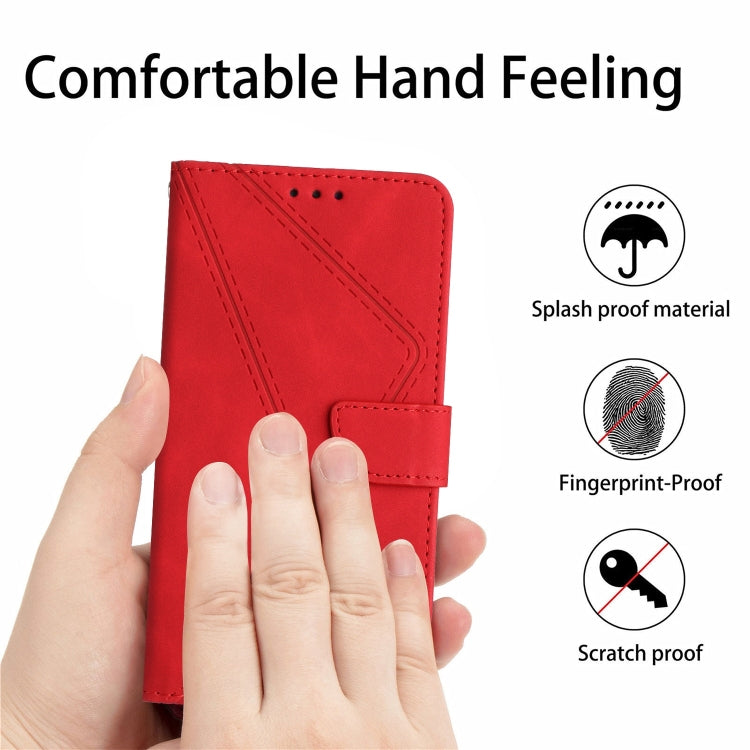 Stitching Embossed Leather Phone Case, For Huawei P60 Pro