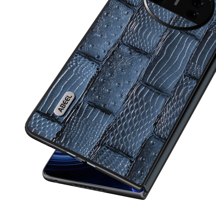 ABEEL Genuine Leather Mahjong Texture Series Phone Case, For Huawei Mate X3, For Huawei Mate 60