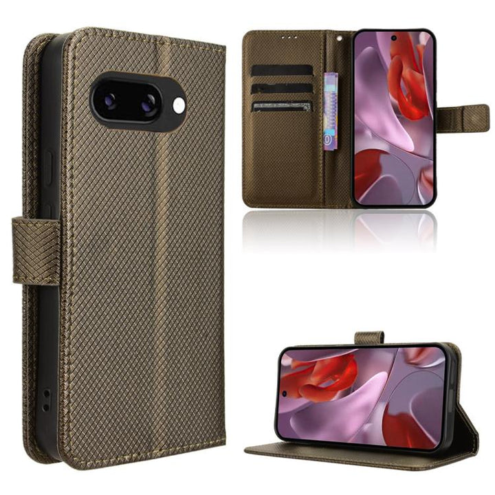 Diamond Texture Leather Phone Case, For Google Pixel 9a, For Google Pixel 9 Pro, For Google Pixel 9, For Google Pixel 8a, For Google Pixel 8 Pro, For Google Pixel 8