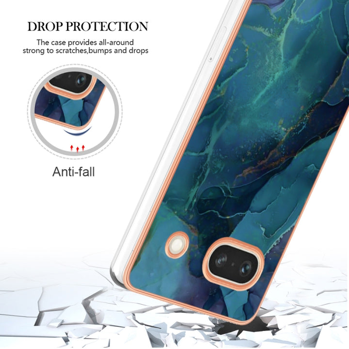 Electroplating Marble Dual-side IMD Phone Case, For Google Pixel 7a