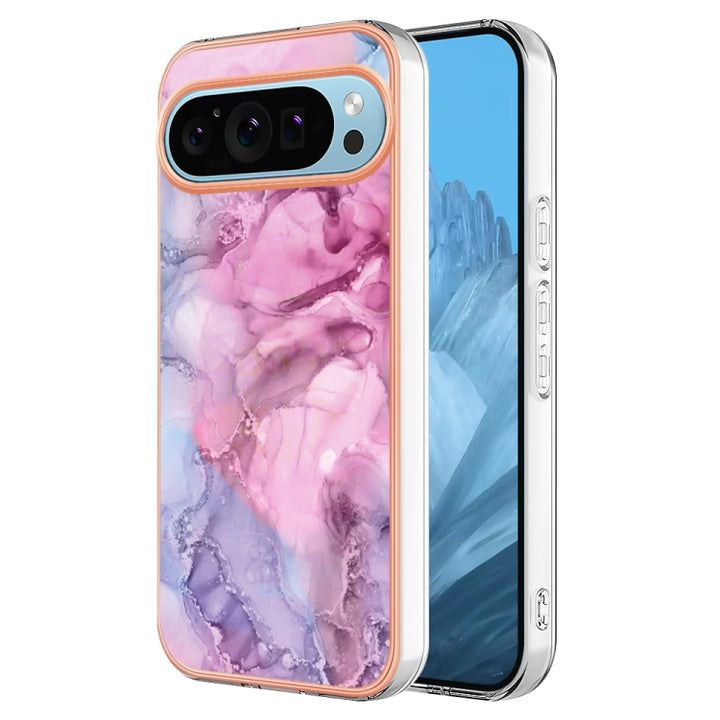 Electroplating Marble Dual-side IMD Phone Case, For Google Pixel 9 Pro XL, For Google Pixel 9 / 9 Pro, For Google Pixel 8a, For Google Pixel 8 Pro, For Google Pixel 8