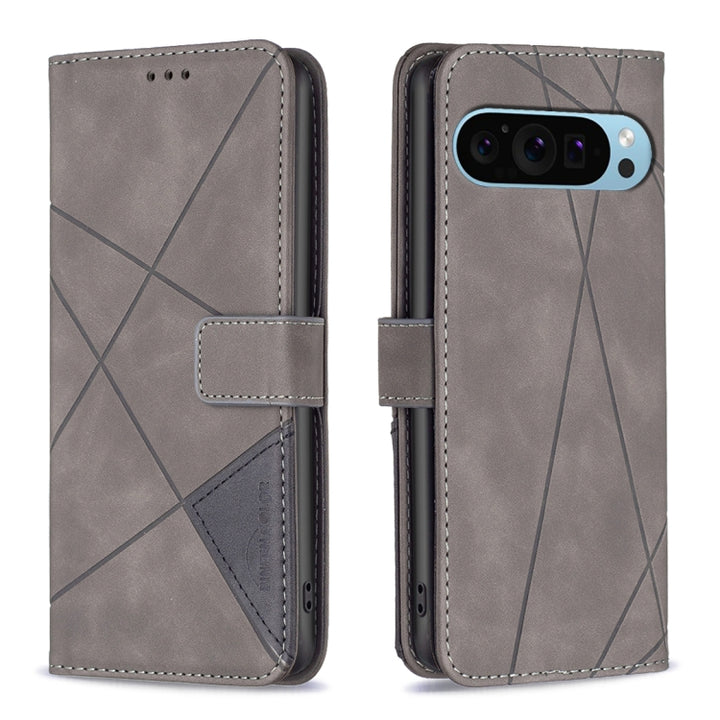 Magnetic Buckle Rhombus Texture Leather Phone Case, For Google Pixel 9A, For Google Pixel 9 Pro, For Google Pixel 9, For Google Pixel 8a, For Google Pixel 8 Pro