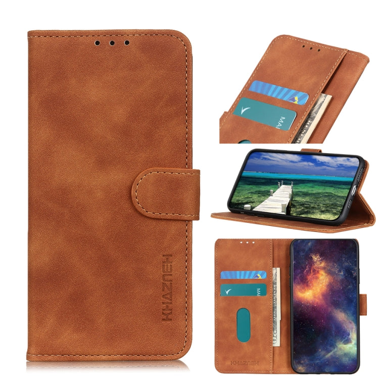 KHAZNEH Retro Texture Leather Phone Case, For Nokia C02, For Nokia XR21