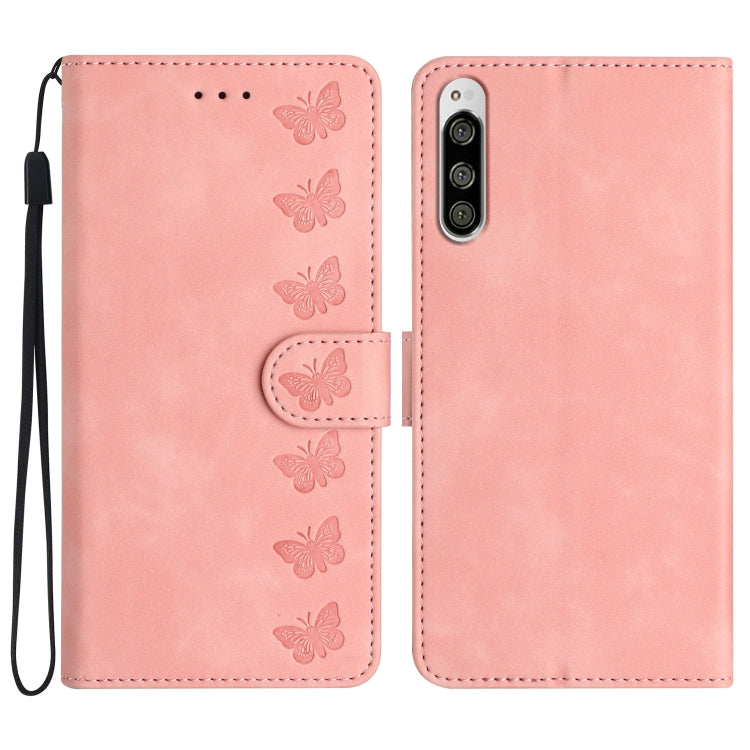 Seven Butterflies Embossed Leather Phone Case, For Sony Xperia L4, For Sony Xperia 5, For Sony Xperia L3, For Sony Xperia 10